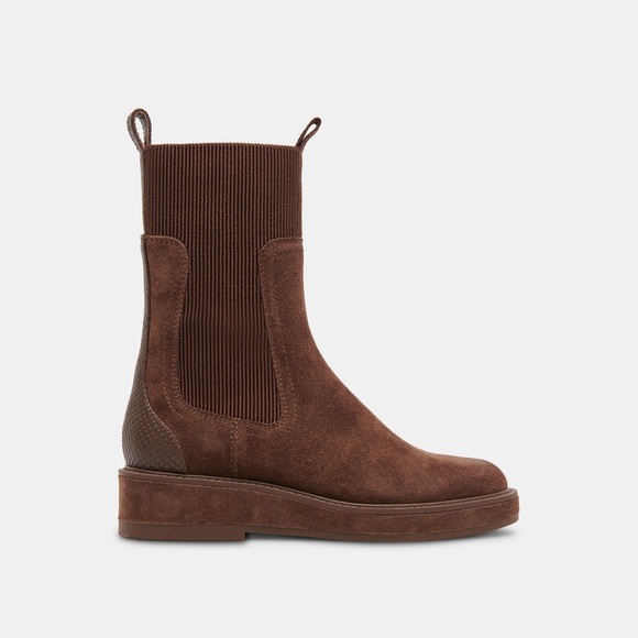 Dolce Vita Elyse H2O Wide cocoa suede women’s brown Boots size 9.5 - Picture 1 of 16